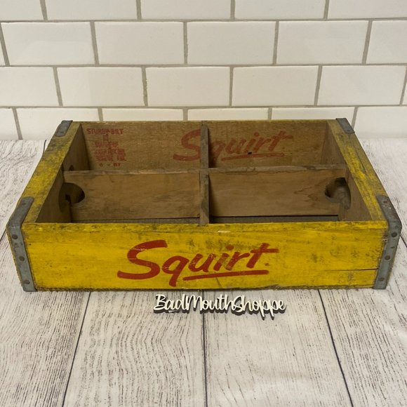 Vintage | Accents | Vintage Wooden Squirt Soda Crate | Poshmark